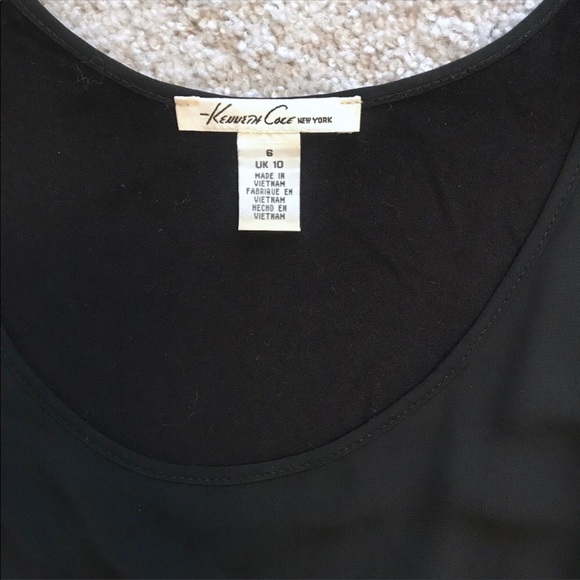 Layered Black Sleeveless Shift Dress Size 6 - Picture 4 of 5